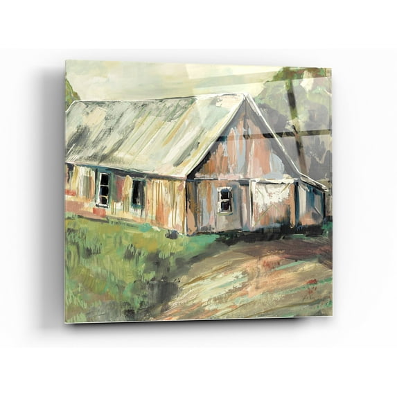 Epic Art 'Going to the Country I Earth' by Jeanette Vertentes, Acrylic Glass Wall Art, 12"x12"