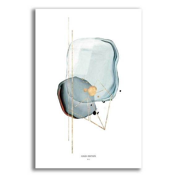 Epic Art 'Gold Edition No 1' by Design Fabrikken, Acrylic Glass Wall Art, 12"x16"