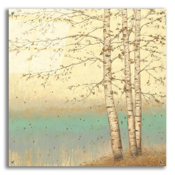 Epic Art 'Golden Birch II' by James Wiens, Acrylic Glass Wall Art, 36"x36"
