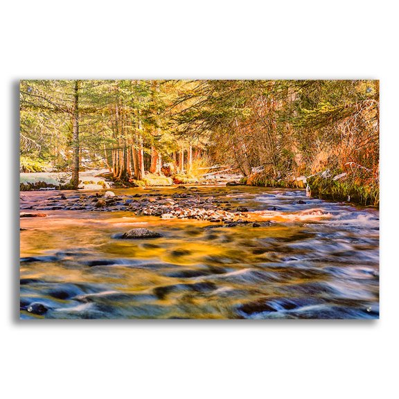 Epic Art 'Golden Hour River Reflection' by Mark A Paulda, Acrylic Glass Wall Art, 36"x24"