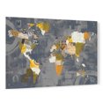 thumbnail image 1 of Epic Art 'Golden World on Grey' by Courtney Prahl, Acrylic Glass Wall Art, 36"x24", 1 of 5