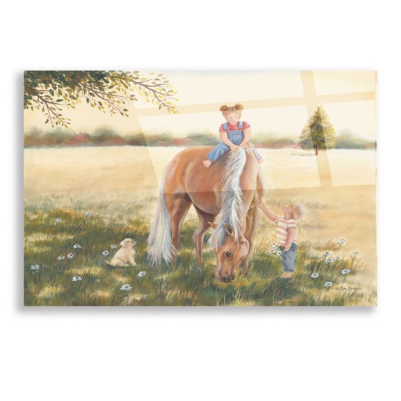 Epic Art 'Good Friends I' by Pam Britton, Acrylic Glass Wall Art, 16"x12"