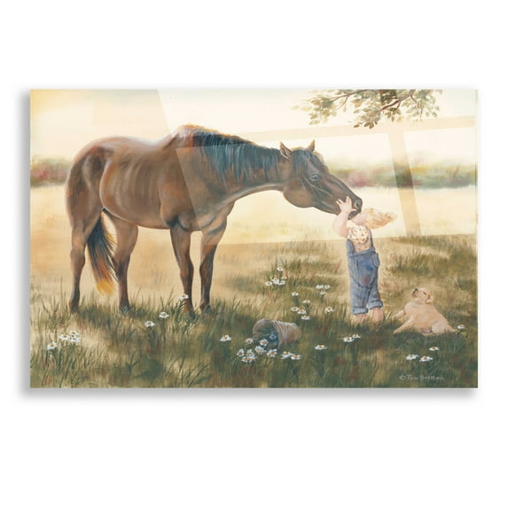 Epic Art 'Good Friends II' by Pam Britton, Acrylic Glass Wall Art, 16"x12"