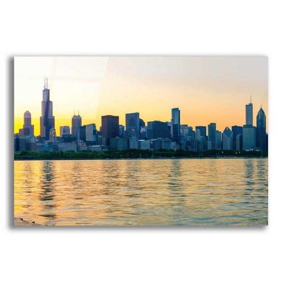 Epic Art 'Good Morning Chicago Crop' by Epic Portfolio, Acrylic Glass Wall Art, 16"x12"