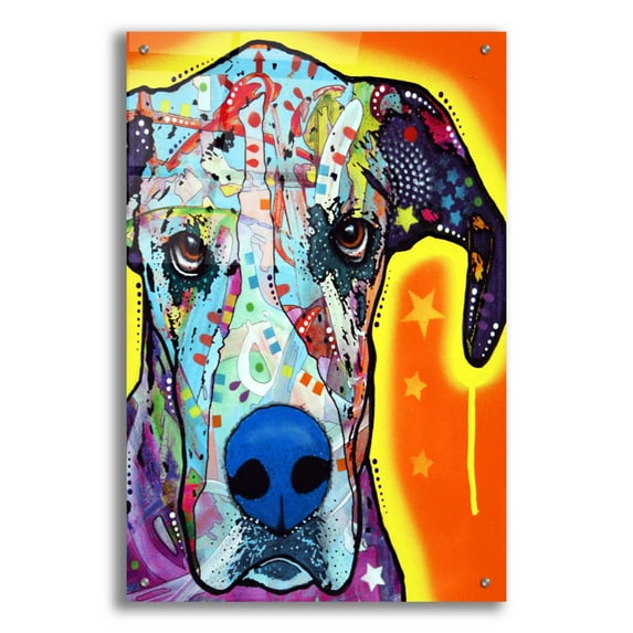 Epic Art 'Great Dane' by Dean Russo, Acrylic Glass Wall Art, 24"x36"