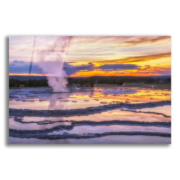 Epic Art 'Great Sunset - Grand Teton National Park' by Darren White, Acrylic Glass Wall Art, 16"x12"