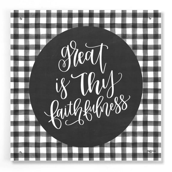 Epic Art 'Great is Thy Faithfulness' by Imperfect Dust, Acrylic Glass Wall Art, 24"x24"