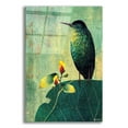 Epic Art 'Green Bird' by Momart Acrylic Glass Wall Art, 12" x 16