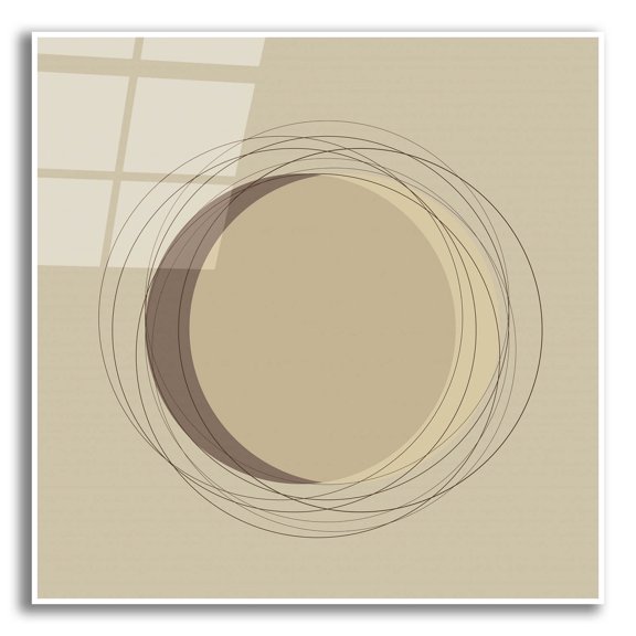 Epic Art 'Green Circles-Eclipse' by Sabrina Balbuena, Acrylic Glass Wall Art, 12"x12"