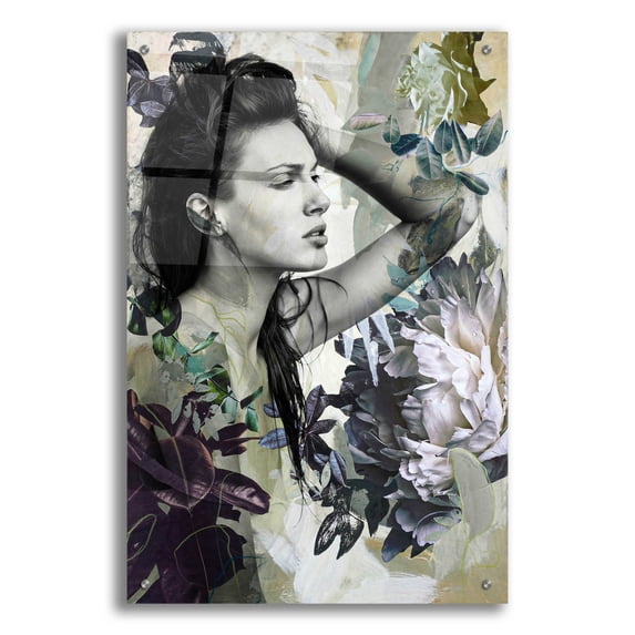 Epic Art 'Green Garden 3' by Design Fabrikken, Acrylic Glass Wall Art, 24"x36"