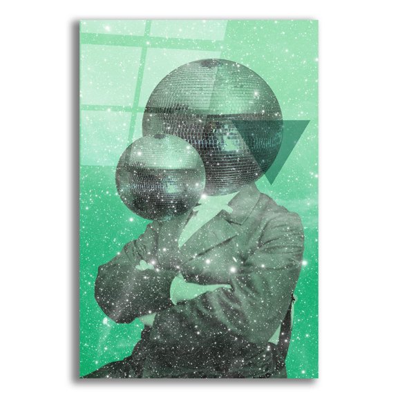 Epic Art 'Green Universe' by Elo Marc, Acrylic Glass Wall Art, 16"x24"