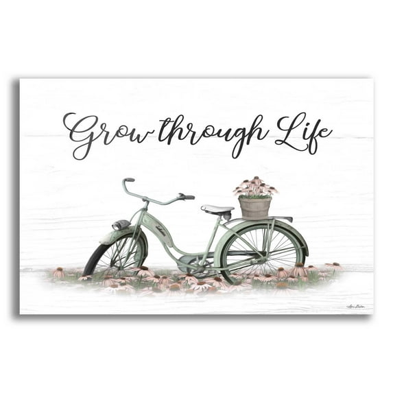 Epic Art 'Grow Through Life' by Lori Deiter Acrylic Glass Wall Art, 16"x12"