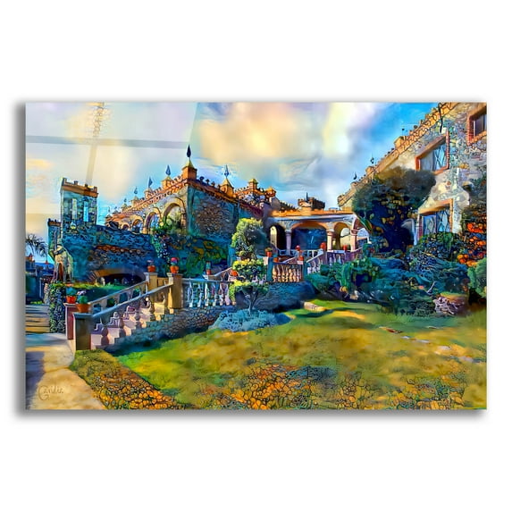 Epic Art 'Guanajuato Mexico Castillo de Santa Cecilia staircase' by Pedro Gavidia, Acrylic Glass Wall Art, 24"x16"
