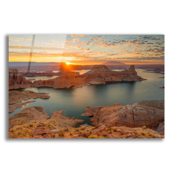 Epic Art 'Gunsight Sunrise' by John Gavrilis, Acrylic Glass Wall Art, 16"x12"