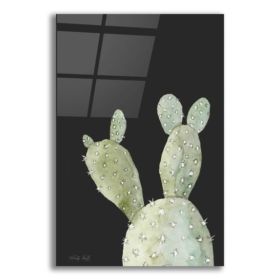 Epic Art 'Happy Cactus III' by Cindy Jacobs, Acrylic Glass Wall Art, 12"x16"