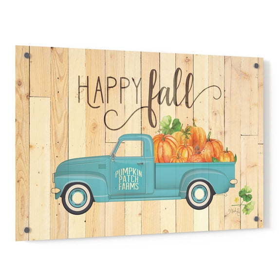 Epic Art 'Happy Fall' by Marla Rae, Acrylic Glass Wall Art, 36"x24"