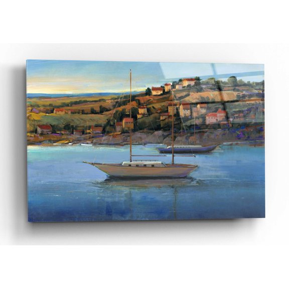 Epic Art 'Harbor View I' by Tim O'Toole, Acrylic Glass Wall Art, 16"x12"