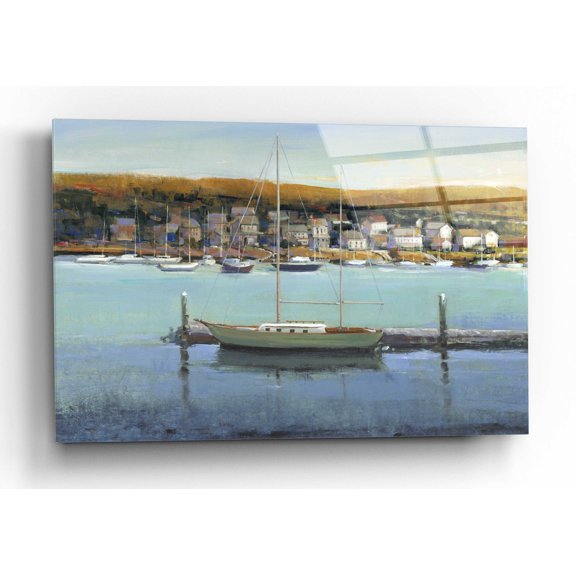 Epic Art 'Harbor View II' by Tim O'Toole, Acrylic Glass Wall Art, 16"x12"