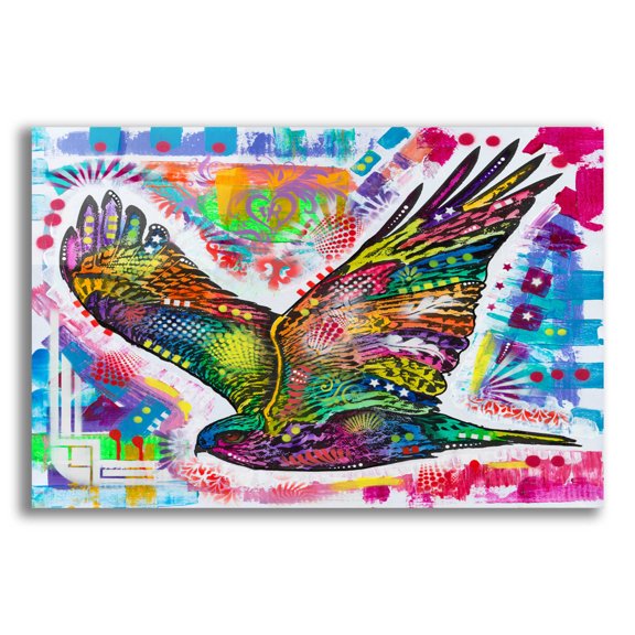 Epic Art 'Hawk' by Dean Russo, Acrylic Glass Wall Art, 16"x12"
