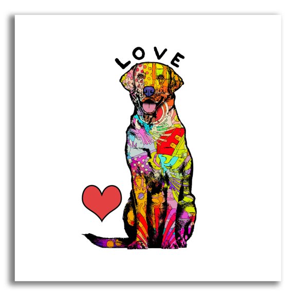 Epic Art 'Heart Labs' by Dean Russo Acrylic Glass Wall Art, 12" x 12"