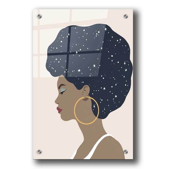 Epic Art 'Heavenly Hair I' by Annie Warren, Acrylic Glass Wall Art, 24"x36"