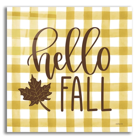 Epic Art 'Hello Fall' by Imperfect Dust, Acrylic Glass Wall Art, 12"x12"