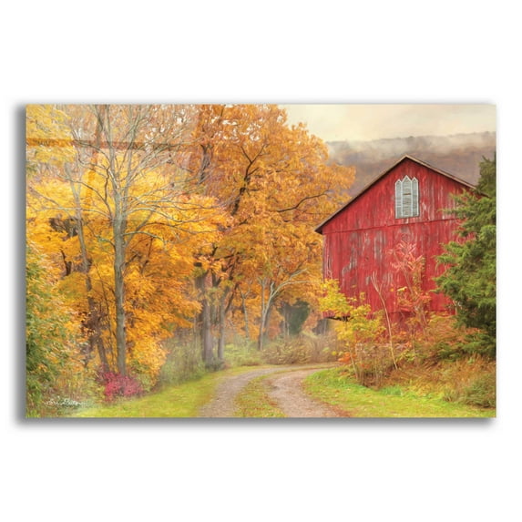 Epic Art 'Hidden Barn' by Lori Deiter, Acrylic Glass Wall Art, 24"x16"