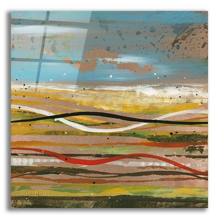 Epic Art 'High Plains 2' by Scott Hile, Acrylic Glass Wall Art, 12"x12"