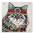 thumbnail image 1 of Epic Art 'Hippie Cat II' by Carolee Vitaletti, Acrylic Glass Wall Art, 36"x36", 1 of 7