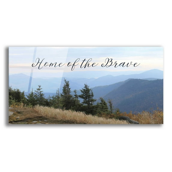 Epic Art 'Home of the Brave' by Lori Deiter Acrylic Glass Wall Art, 24"x12"