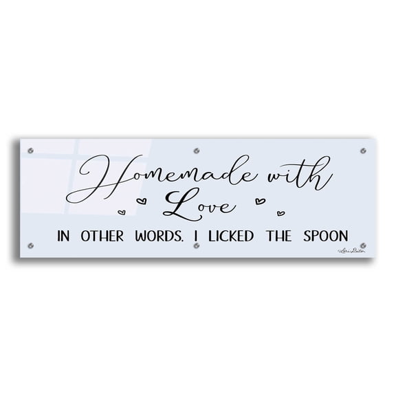 Epic Art 'Homemade with Love' by Lori Deiter Acrylic Glass Wall Art, 36"x12"