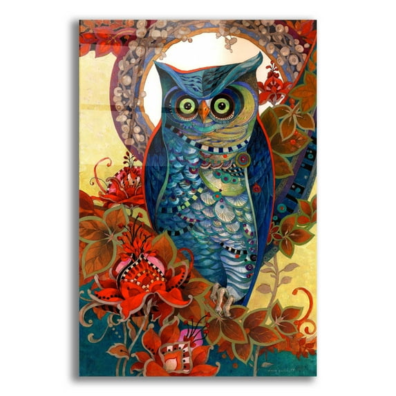 Epic Art 'Hoot' by David Galchutt, Acrylic Glass Wall Art, 16"x24"