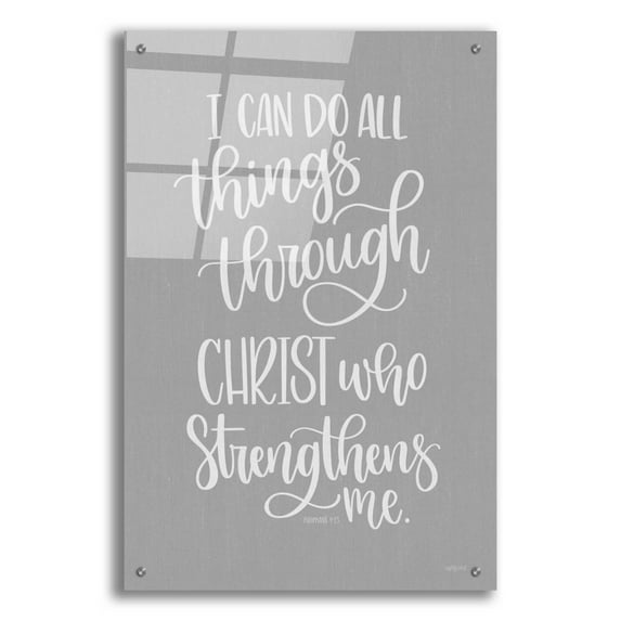 Epic Art 'I Can Do All Things' by Imperfect Dust, Acrylic Glass Wall Art, 24"x36"