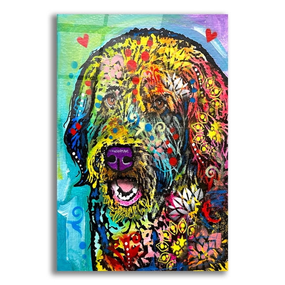 Epic Art 'I Cant Believe She Said What' by Dean Russo Acrylic Glass Wall Art, 16" x 24"