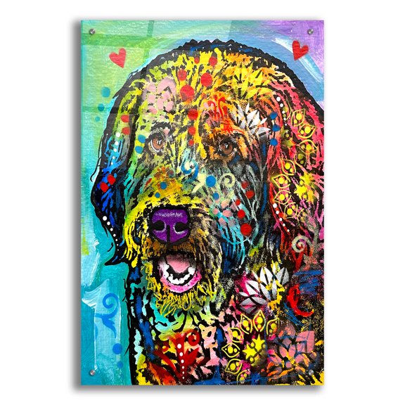 Epic Art 'I Cant Believe She Said What' by Dean Russo Acrylic Glass Wall Art, 24" x 36"