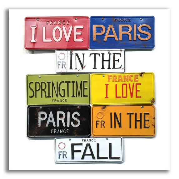 Epic Art 'I Love Paris' by Gregory Constantine, Acrylic Glass Wall Art, 12"x12"