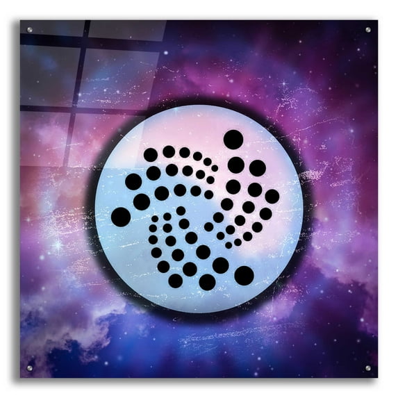 Epic Art 'IOTA Crypto Universe' by Epic Art Portfolio, Acrylic Glass Wall Art, 36"x36"