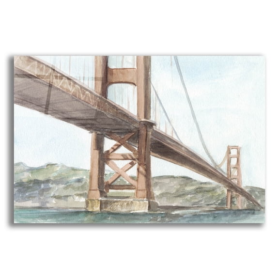 Epic Art 'Iconic Watercolor Bridge 3'  by Ethan Harper Acrylic Glass Wall Art, 24" x 16"