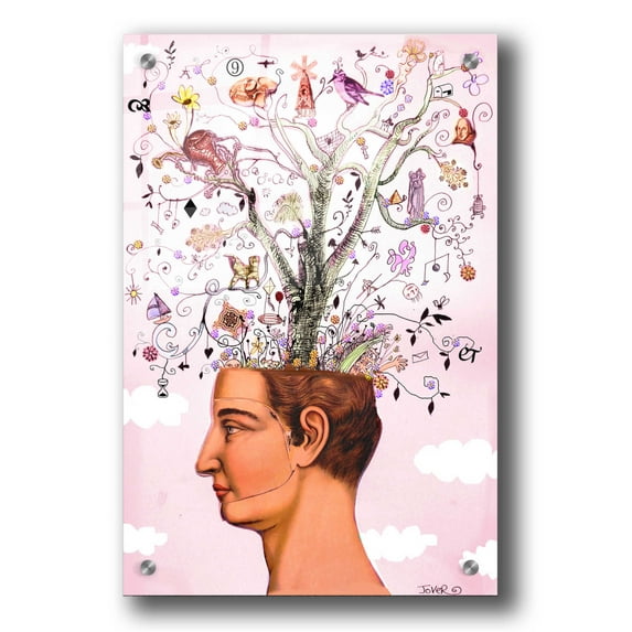 Epic Art 'Ideas' by Loui Jover, Acrylic Glass Wall Art, 24"x36"