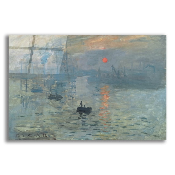 Epic Art 'Impression, Sunrise' by Claude Monet, Acrylic Glass Wall Art, 24"x16"