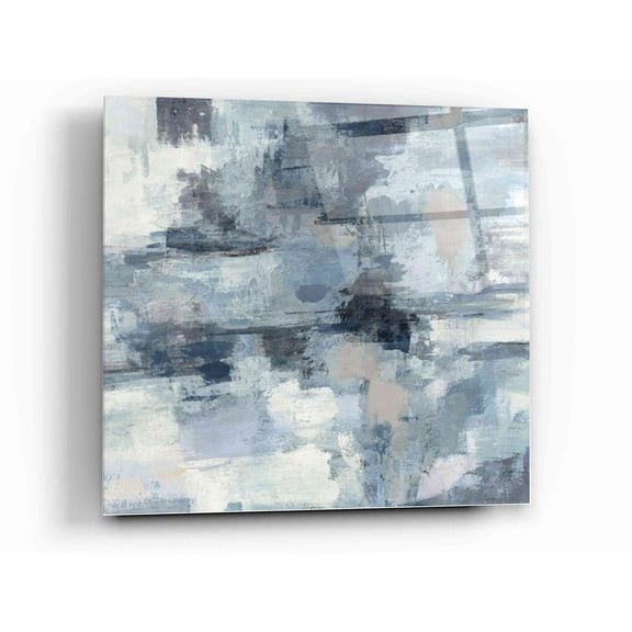 Epic Art 'In The Clouds Indigo and Gray Crop' by Silvia Vassileva, Acrylic Glass Wall Art, 12"x12"