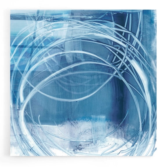 Epic Art "Indigo Expression I" by Ethan Harper, Acrylic Glass Wall Art, 12"x12"