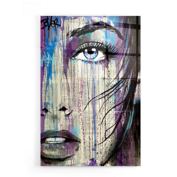 Epic Art 'Indigo Feeling' by Loui Jover, Acrylic Glass Wall Art, 16"x24"