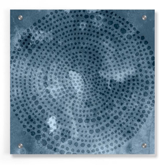 Epic Art 'Indigo Wheel I' by Chariklia Zarris, Acrylic Glass Wall Art, 36"x36"