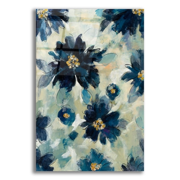 Epic Art 'Inky Floral II' by Silvia Vassileva, Acrylic Glass Wall Art, 12"x16"