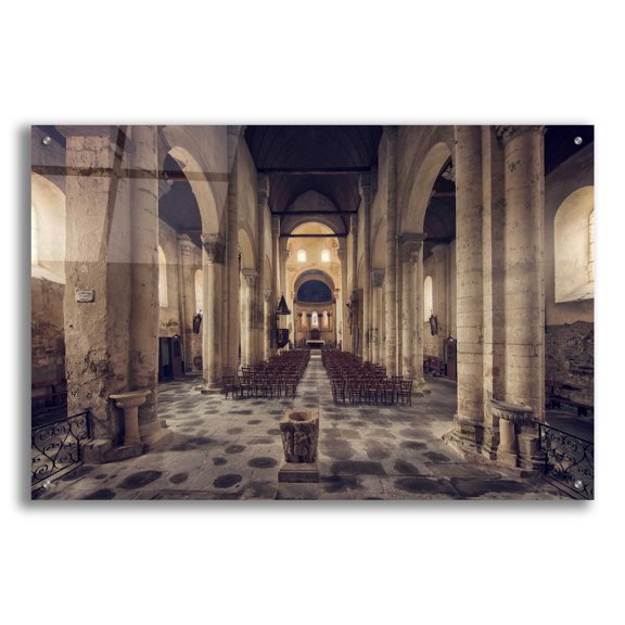 Epic Art 'Inside the Church' by Sebastien Lory, Acrylic Glass Wall Art, 36"x24"