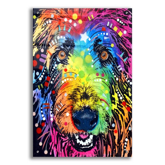 Epic Art 'Irish Wolfhound' by Dean Russo, Acrylic Glass Wall Art, 24"x36"