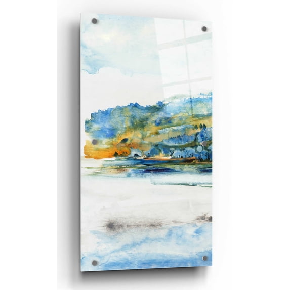 Epic Art 'Island Mist I' by Tim O'Toole, Acrylic Glass Wall Art, 12"x24"