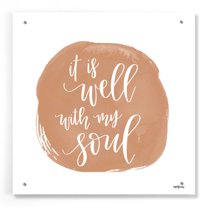 Epic Art 'It is Well With My Soul Square' by Imperfect Dust, Acrylic Glass Wall Art, 24"x24"