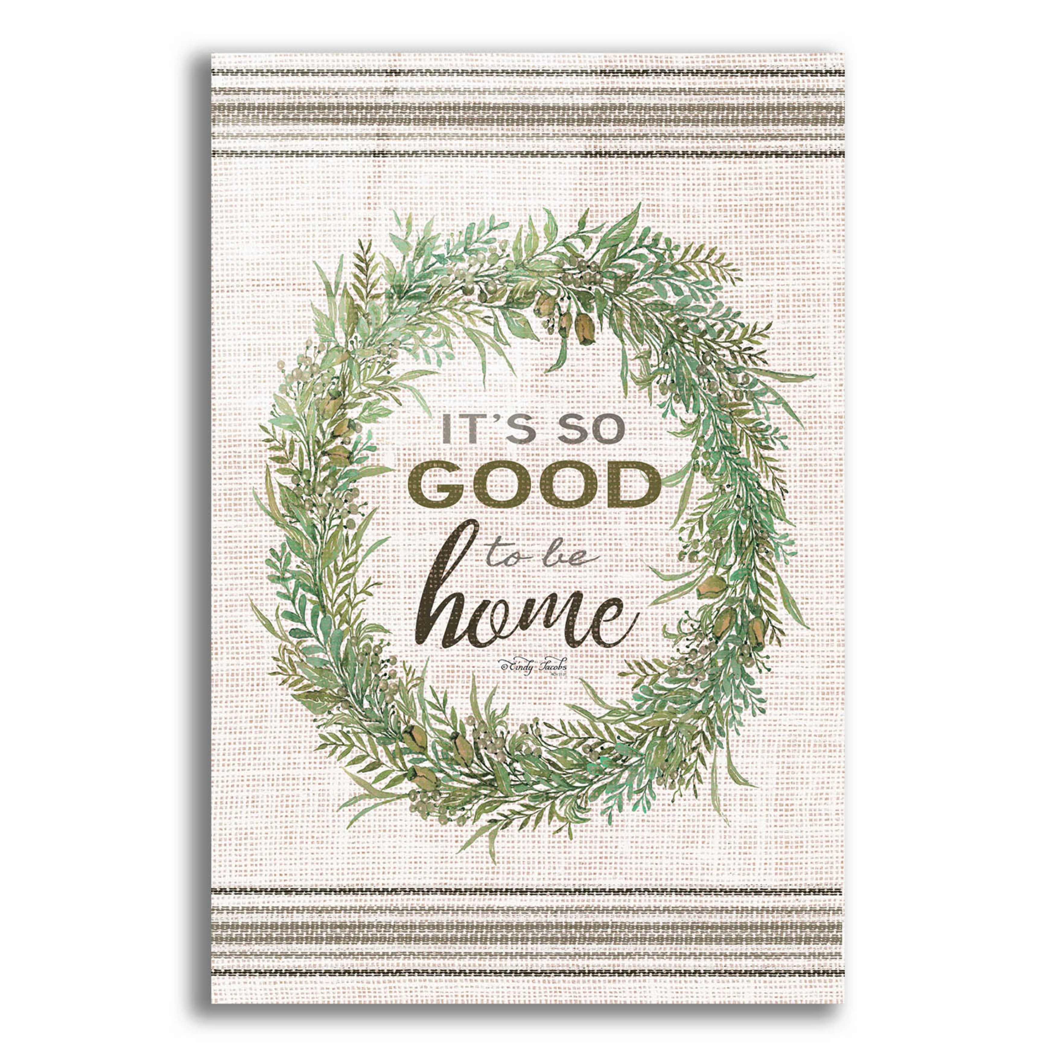 Epic Art 'It's So Good Wreath' by Cindy Jacobs, Acrylic Glass Wall Art ...